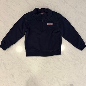 Vineyard Vines Kids Dark Blue Quarter-Zip Sweatshirt